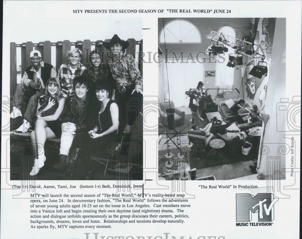 1993 Press Photo MTV&#39;s &quot;The Real World&quot; - Historic Images