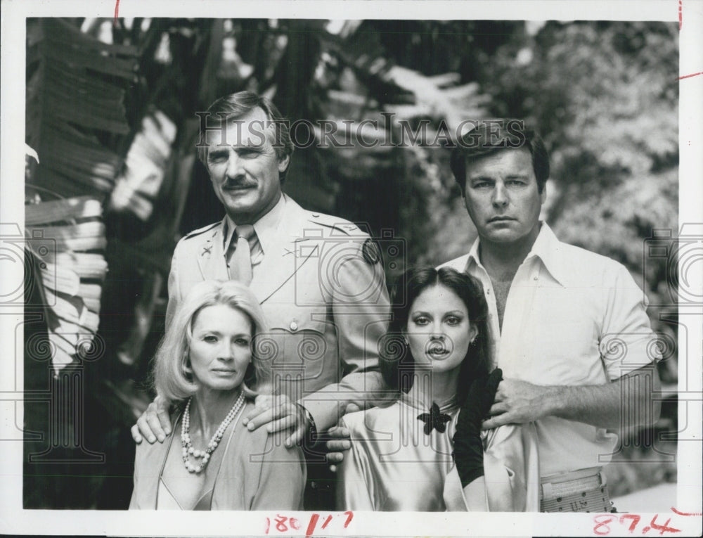 1980 Press Photo Angie Dickinson Dennis Weaver Lesley Ann Warren Robert Wagner - Historic Images