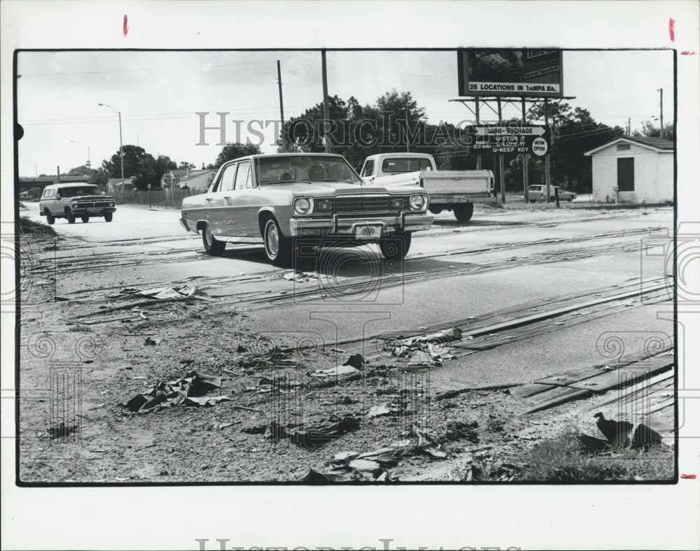 1985 Press Photo Railroad Bed - Historic Images