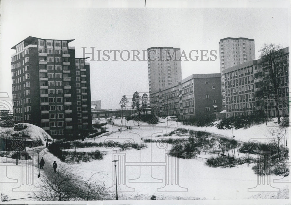 1970 Apartment buildings in Gladsaxe. - Historic Images