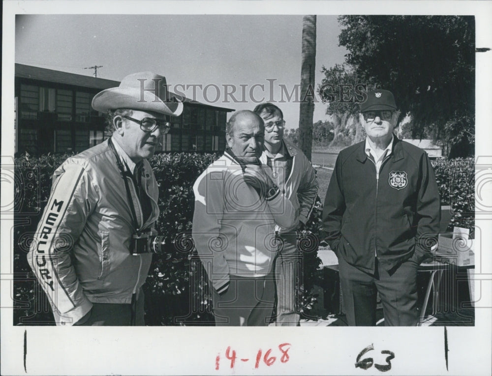 1980 Press Photo Chuck Gore, Mitch Needleman, Dennis Needleman &amp; Elmer Nieten - Historic Images