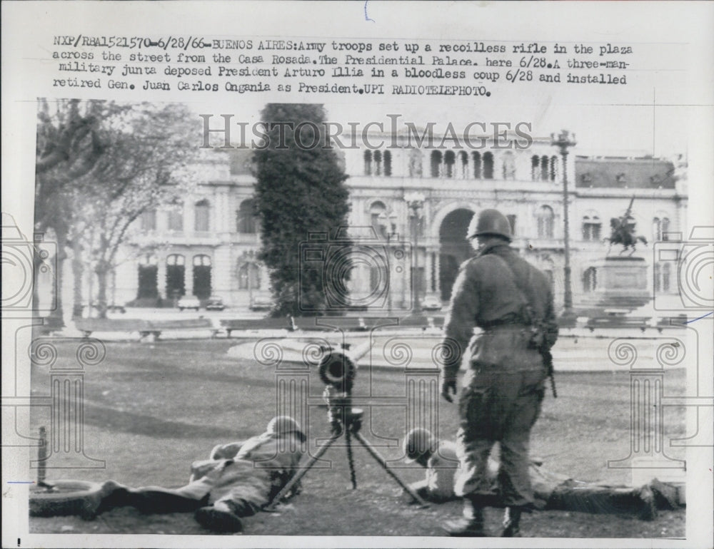 1966 U.S. Army Troops at Casa Rosada Presidential Palace - Historic Images