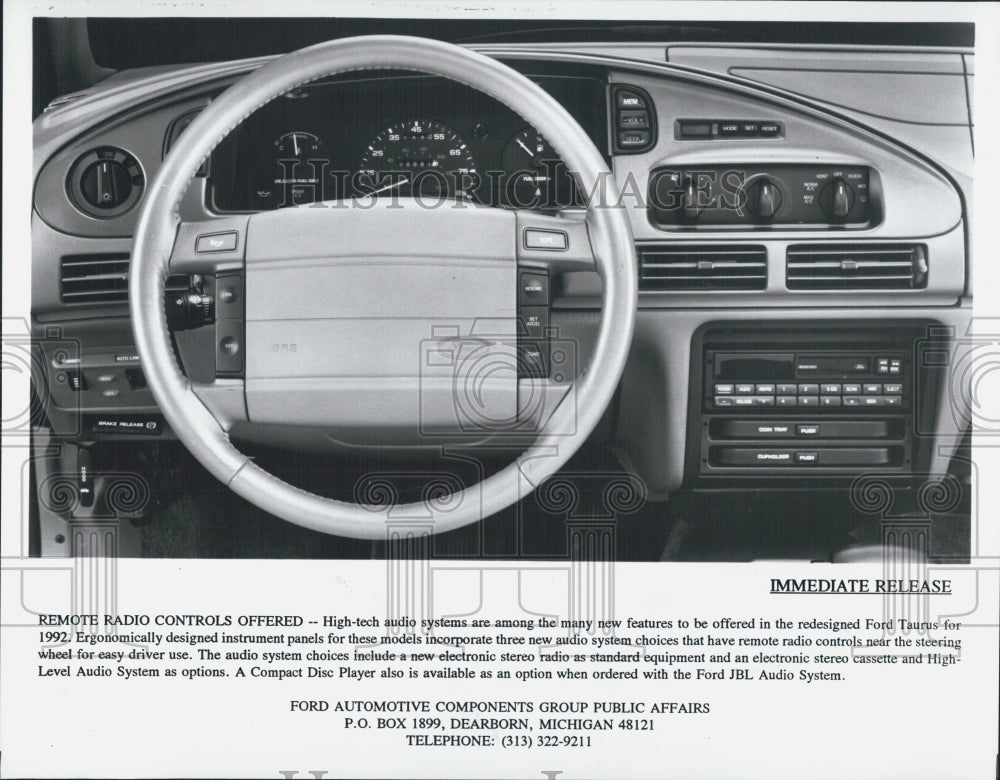 1991 1992 Ford Taurus Dashboard Historic Images