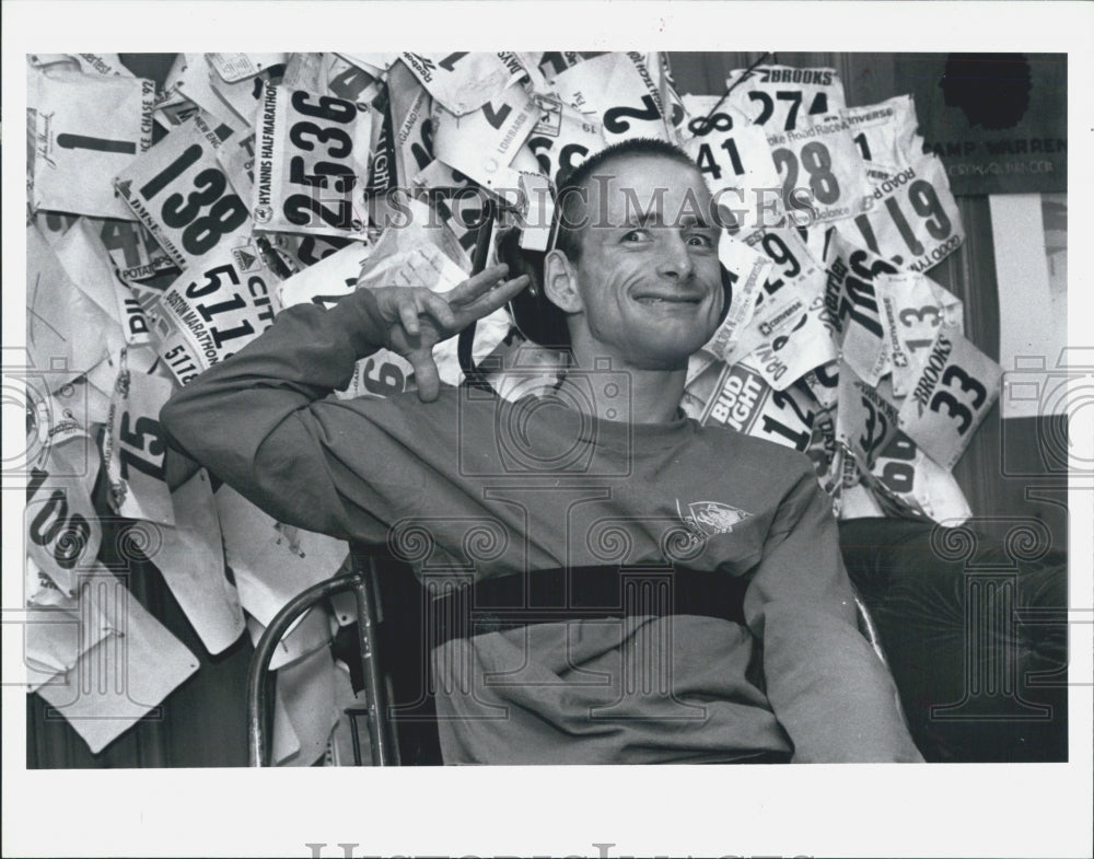 1993 Press Photo Rick Hoyt at home in Holland after graduating from BU - Historic Images