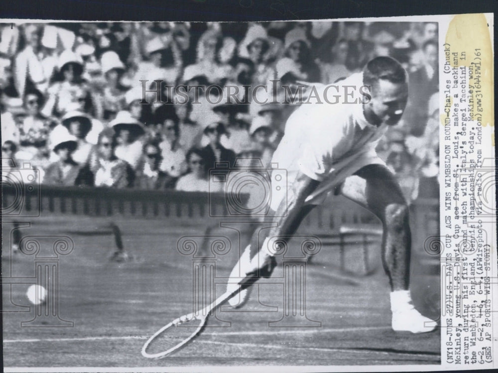 1961 Charles (Chuck) McKinley in Davis Cup - Historic Images