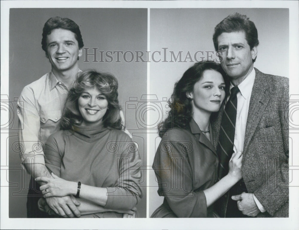 1984 Press Photo Janet and Michael as Nancy and Ann Daley in two Marriage - Historic Images