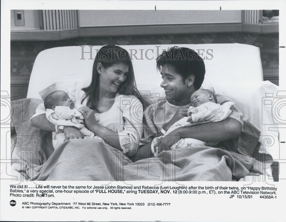 1991 Press Photo Jesse and Rebecca now have twin babies. - Historic Images