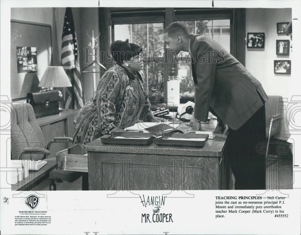 1995 Press Photo Actor Nell Carter and Mark Curry in Hangin with Cooper - Historic Images