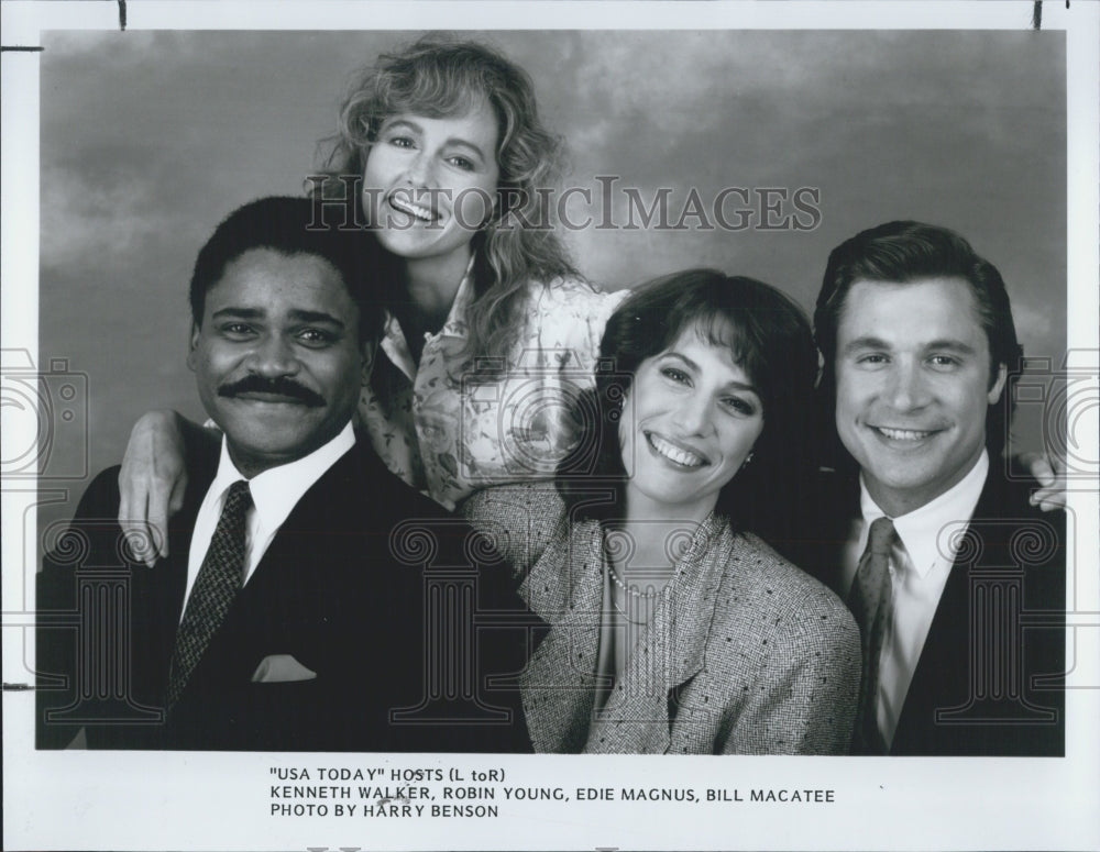 1988 Press Photo Hosts of &quot;USA Today&quot; - Historic Images