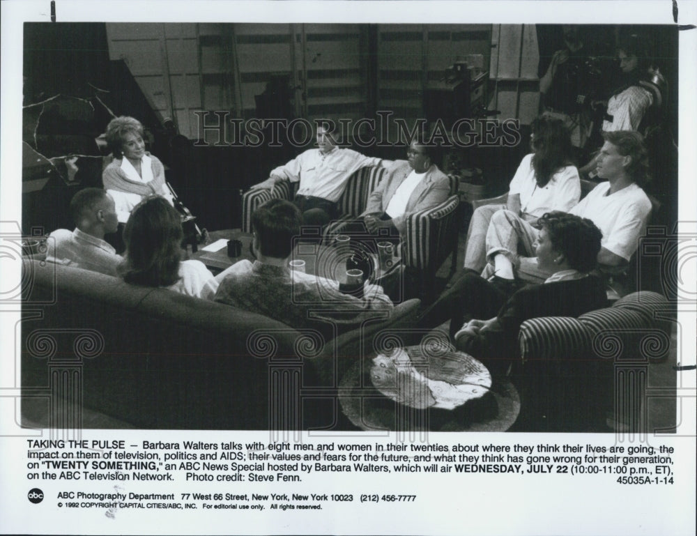 1992 Press Photo ABC News Special &quot;Twenty Something&quot; - Historic Images