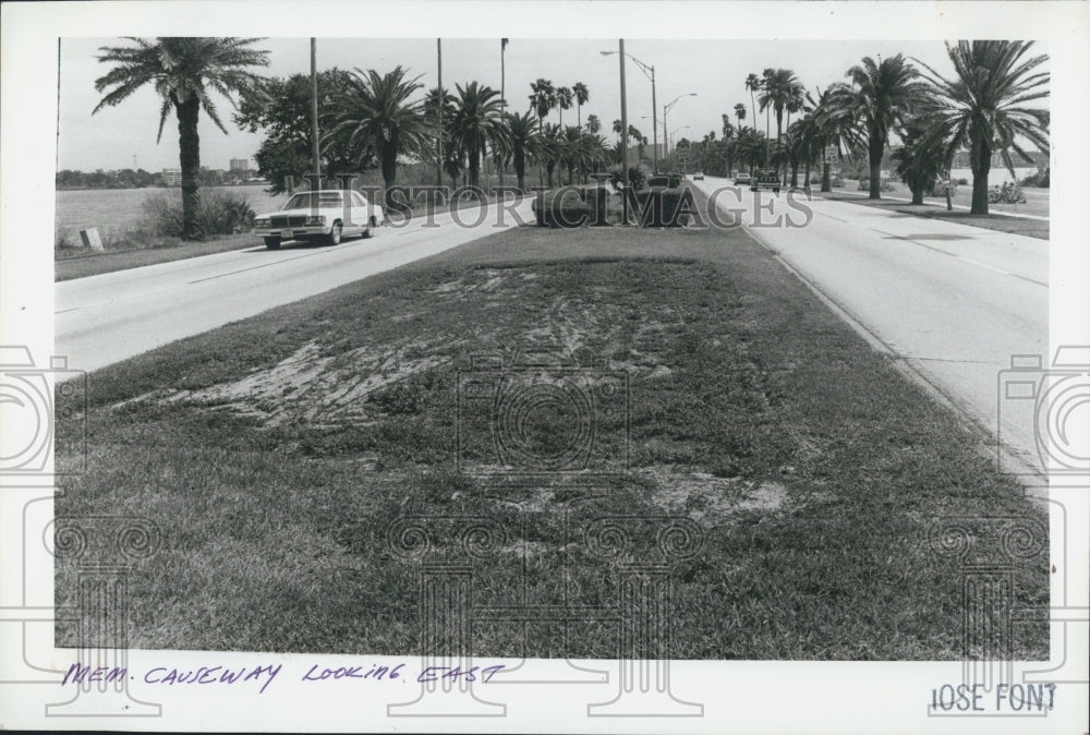 1984 Press Photo of Clearwater Florida&#39;s Memorial Causeway looking east - Historic Images