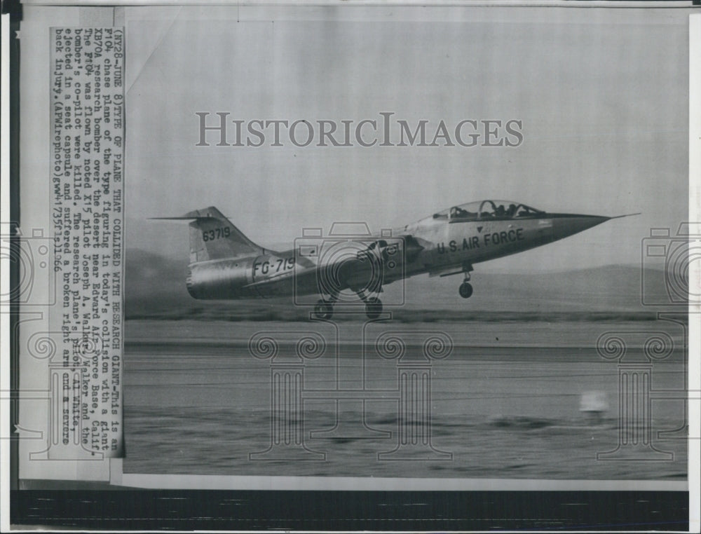 1966 Press Photo of an F104 Starfighter jet - Historic Images