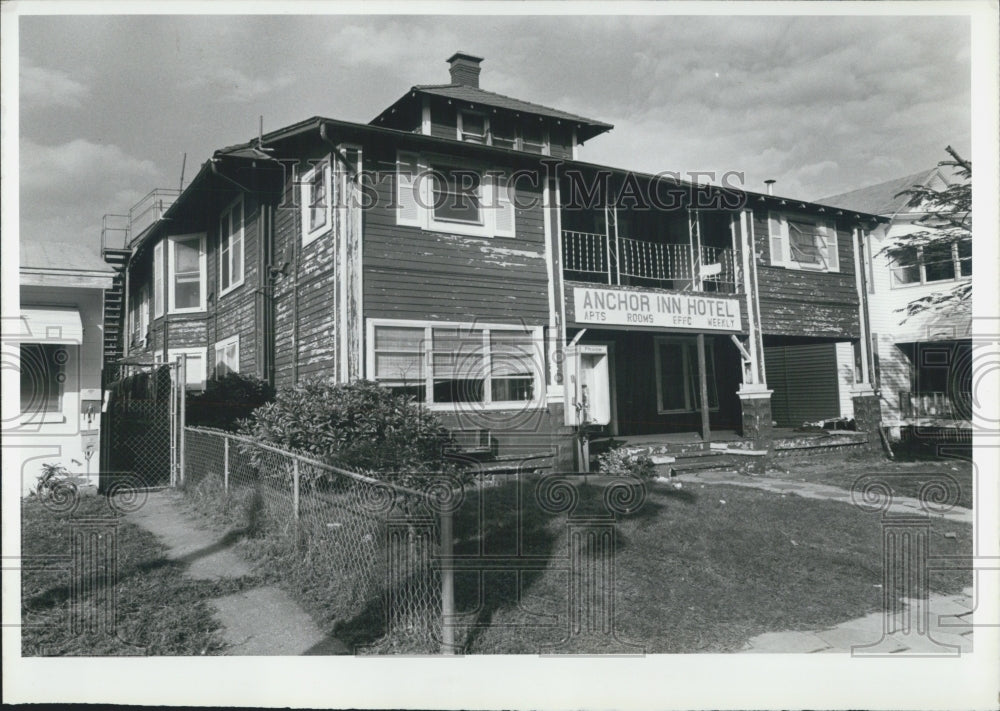 1985 Press Photo of the Anchor Inn Hotel in St. Petersburg, FL - Historic Images