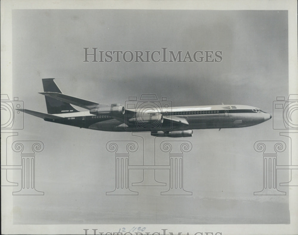 Press Photo of the first of Olympic Airways new Boeing 707-320C jetliner - Historic Images