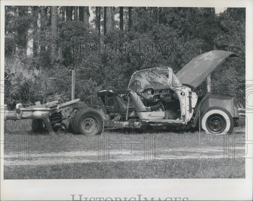 1970 Auto abandoned destroyed vehicle car - Historic Images