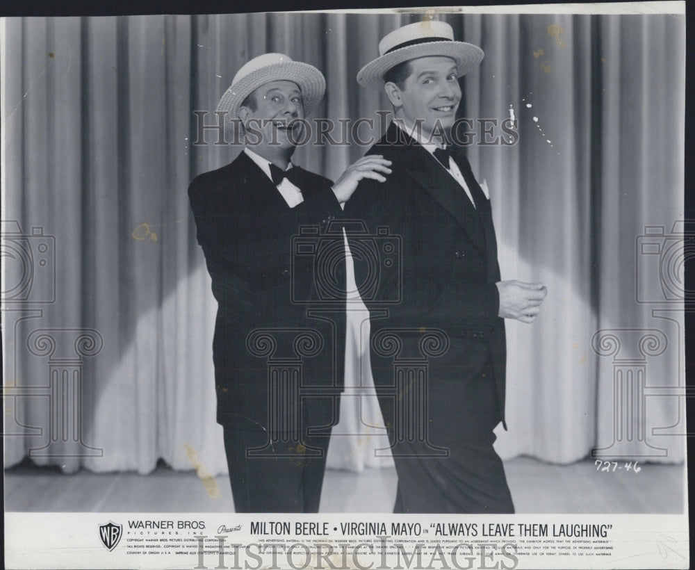 1949 Actors Milton Berle Virgina Mayo Always Leave Them Laughing - Historic Images