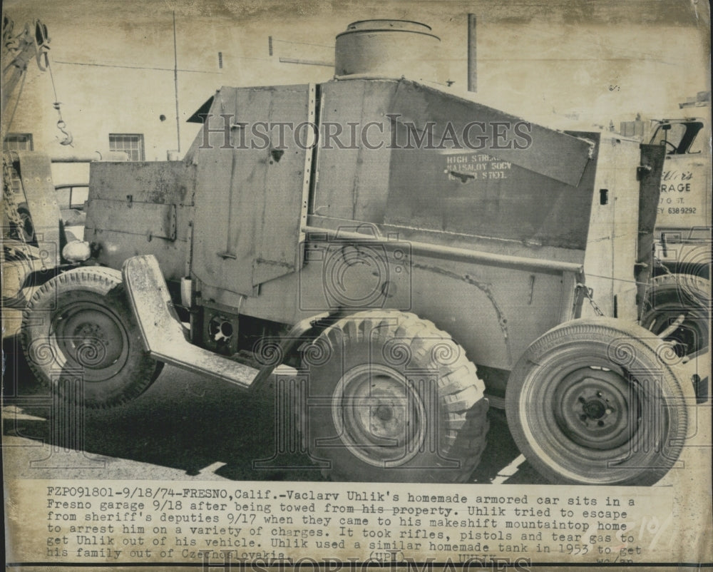 1974 Homemade Armored Car Owned by Vaclarv Uhlik - Historic Images