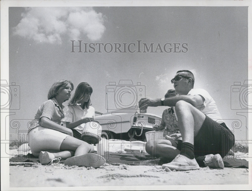 1965 Press Photo Tripp Family at Private Picnic Area - RSG40177 - Historic Images