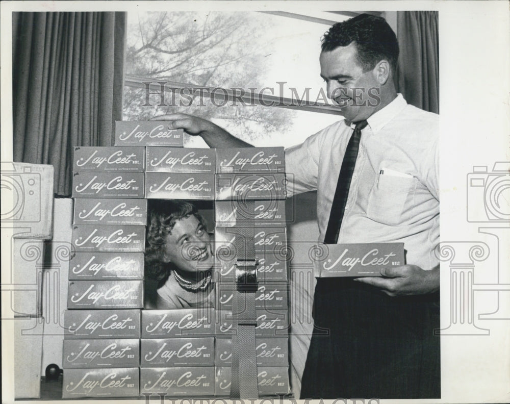 1962 Toby Weber and Ed Judge With Seat Belt Display - Historic Images