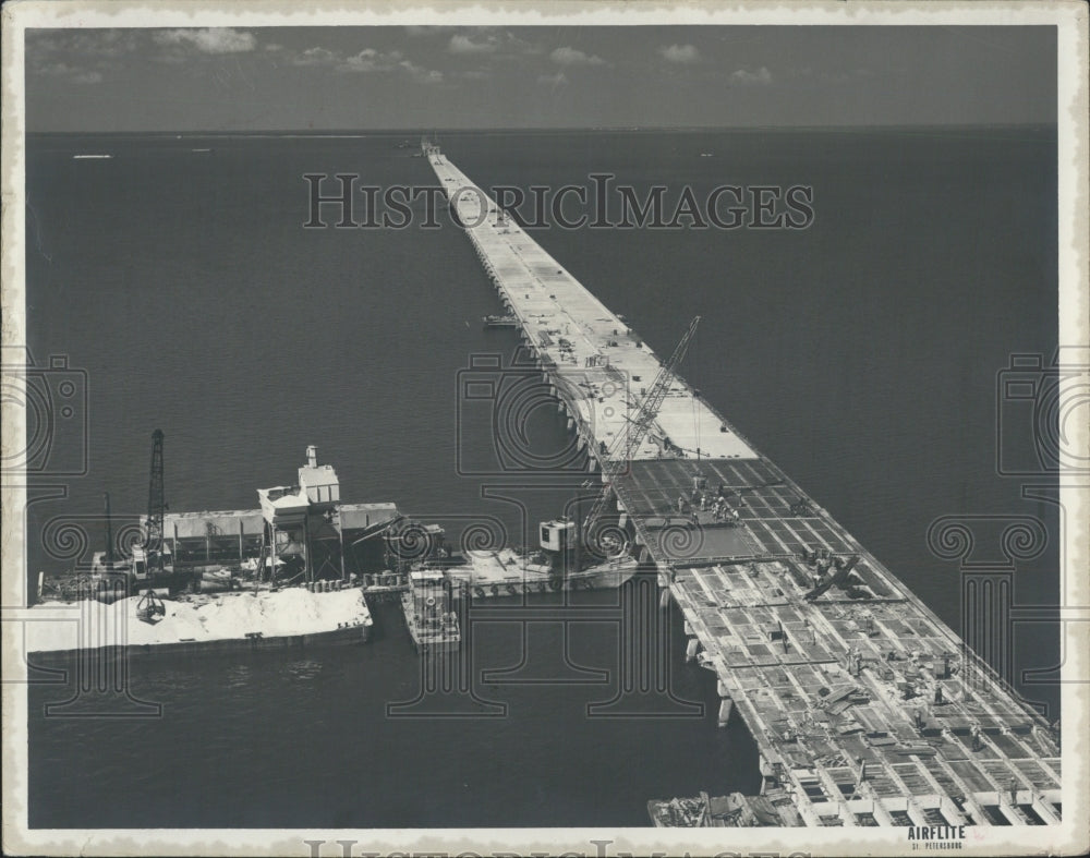 1958 Construction Of The Third Bay Bridge Across Upper Tampa Bay - Historic Images