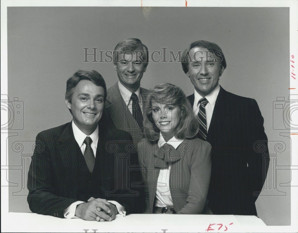 1986 Press Photo The Eye Witness News Team, Barbara Callahan News Co-Anchor - Historic Images