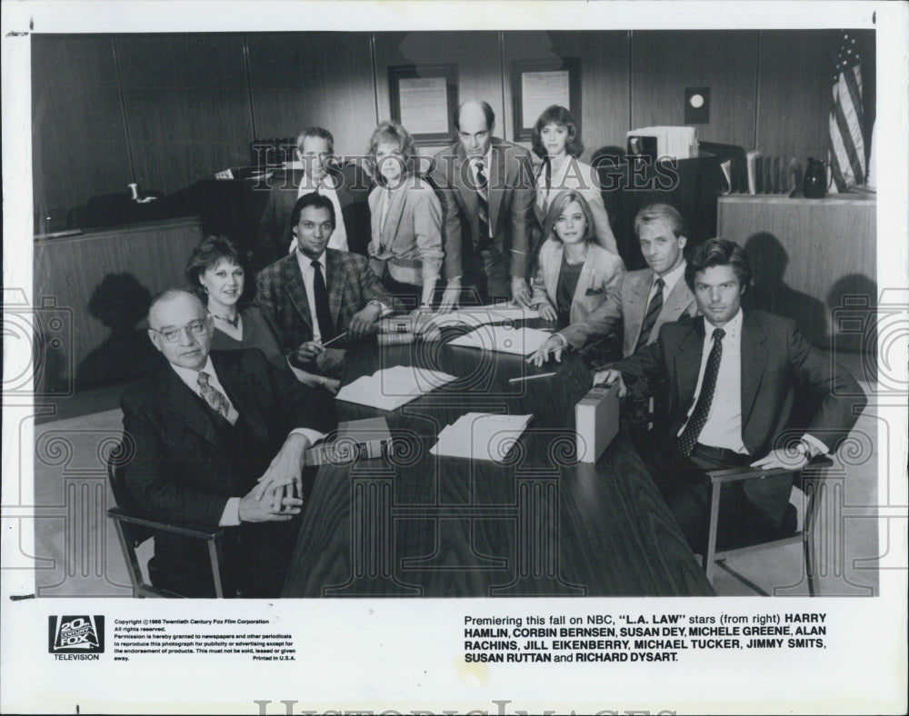 1986 Photo Hamlin, Bernsen, Dey, Greene, Rachins, L.A. Law - Historic Images