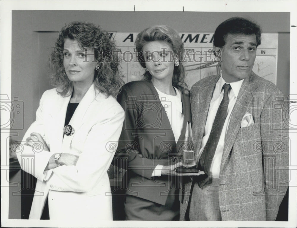 1989 Press Photo Cast of &quot;Murphy Brown&quot; - Historic Images