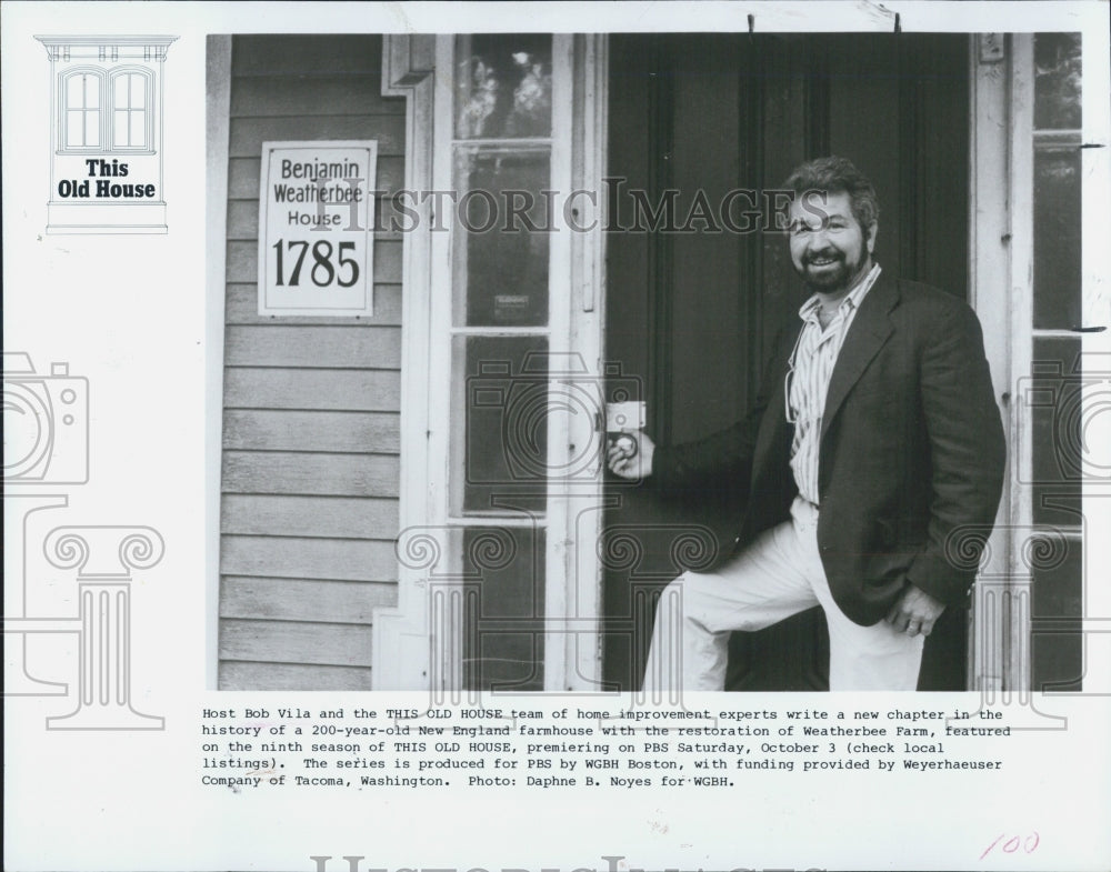 1987 Press Photo Bob Vila &quot;This Old House&quot; - Historic Images