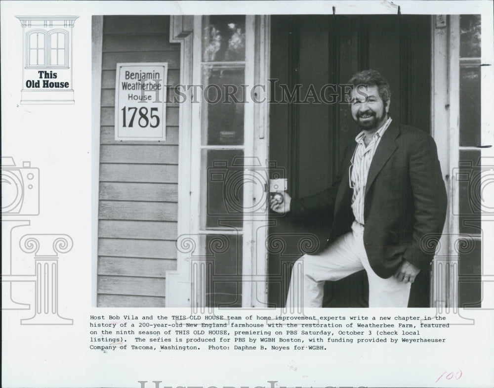 1987 Press Photo Bob Vila "This Old House" - Historic Images