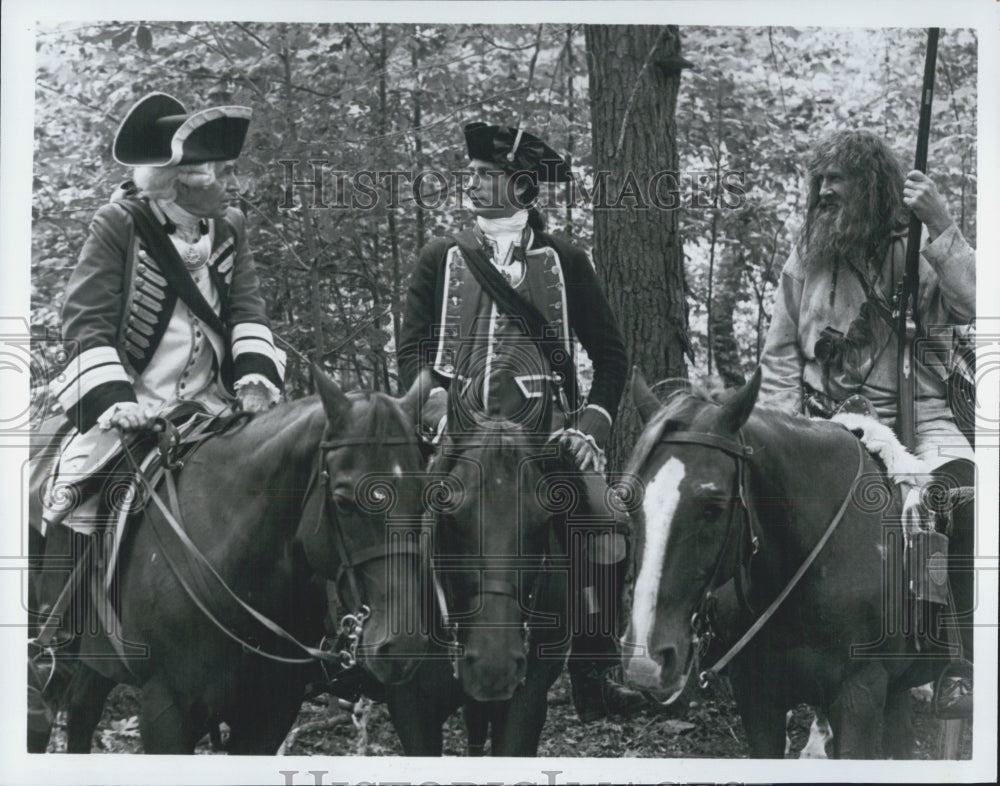 Press Photo Barry Bostwick, James Mason and Lloyd Bridges in &quot;George Washington&quot; - Historic Images