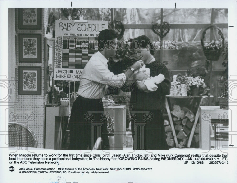 1988 Press Photo Scene from &quot;Growing Pains&quot; - Historic Images