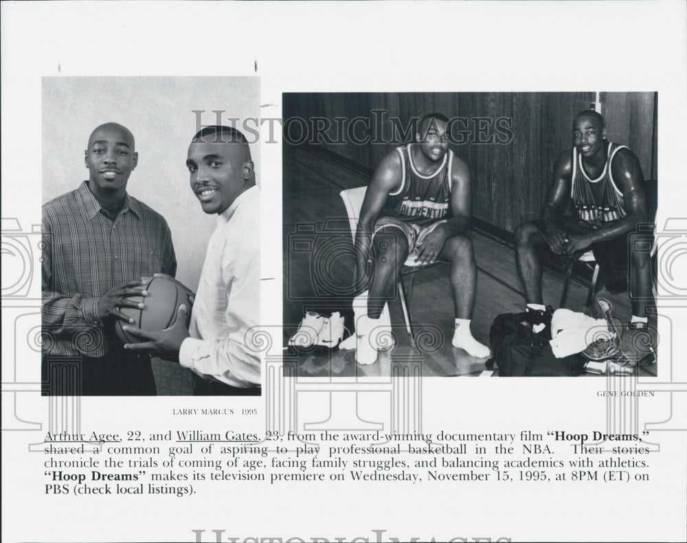 1995 Press Photo Arthur Agee And William Gate Appear In Documentary Hoop Dreams - Historic Images