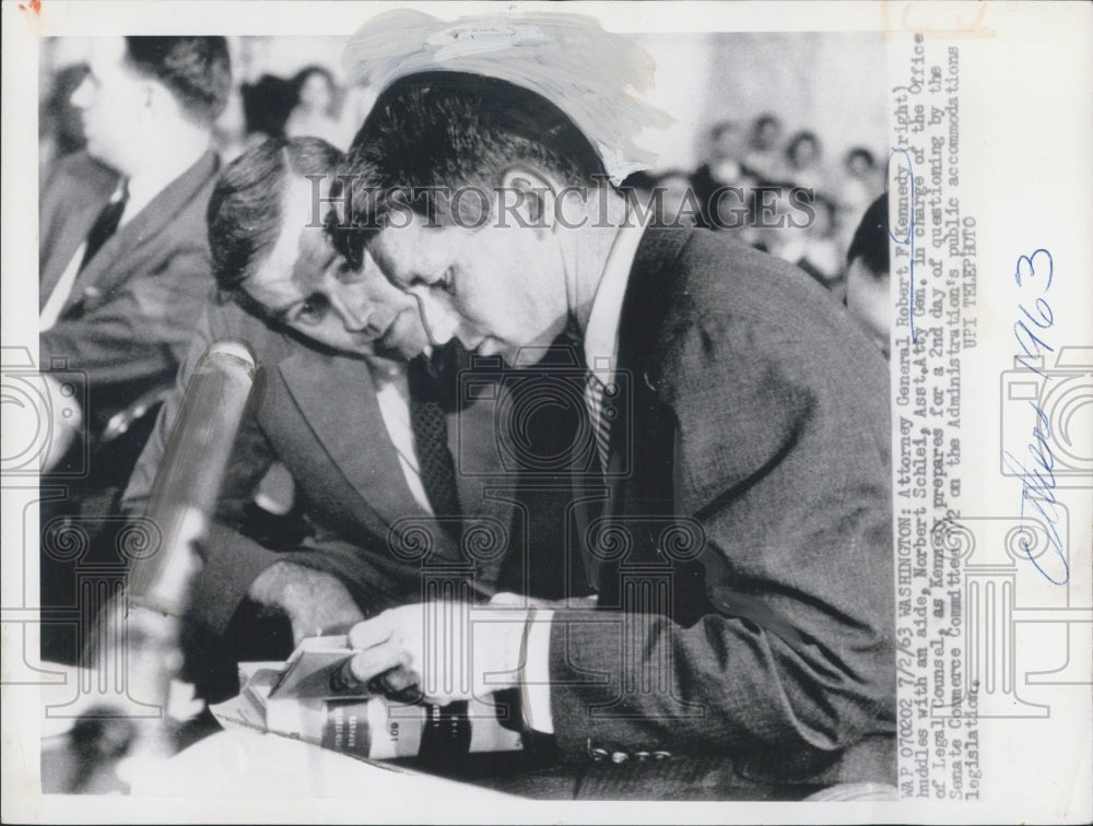 1963 Attorney General Robert Kennedy Norbert Schliei - Historic Images