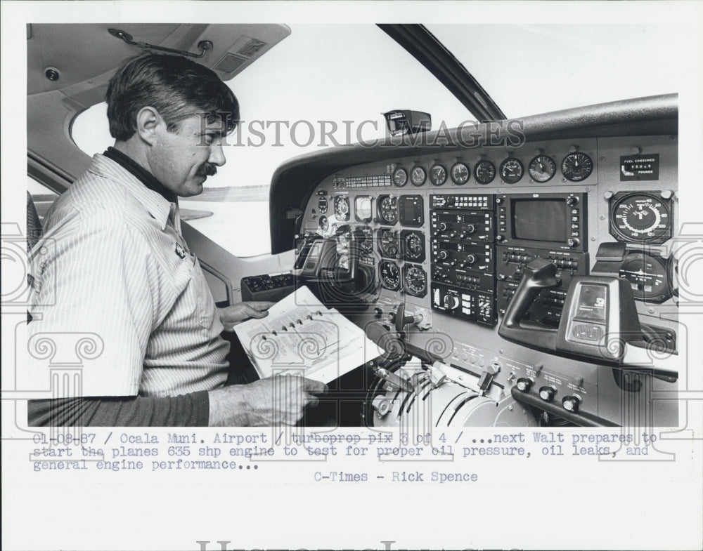 1987 Press Photo Ocala Muni Airport - Historic Images