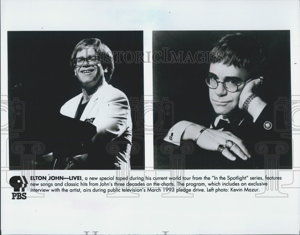 1995 Press Photo Elton John - Historic Images