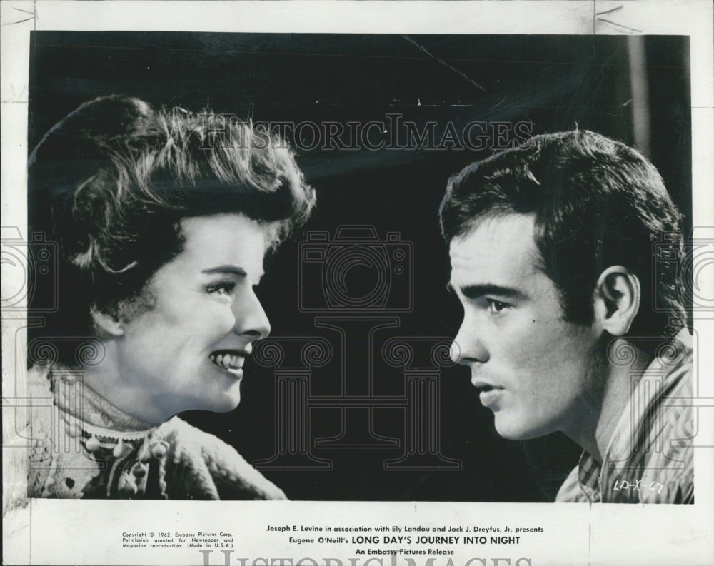 1963 Actress Katherine Hepburn and Actor Dean Stockwell - Historic Images