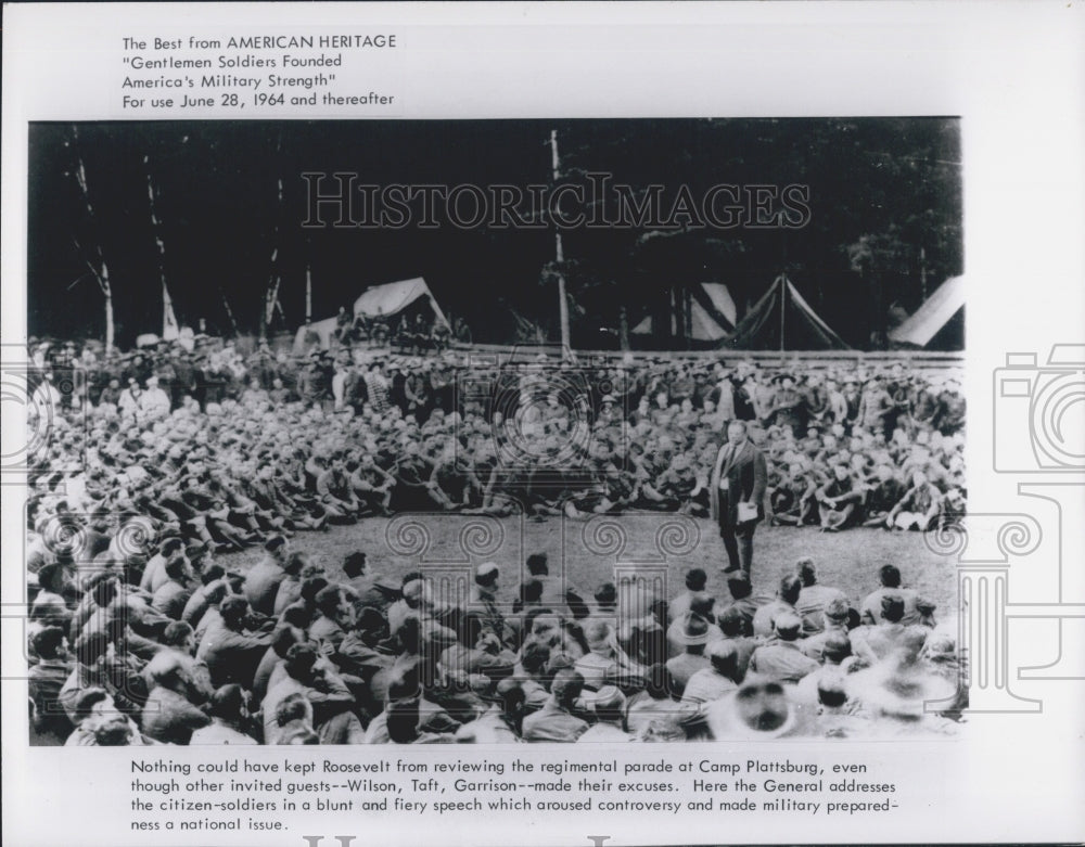 Press Photo ROOSEVELT from at CAMP PLATTSBURG - Historic Images