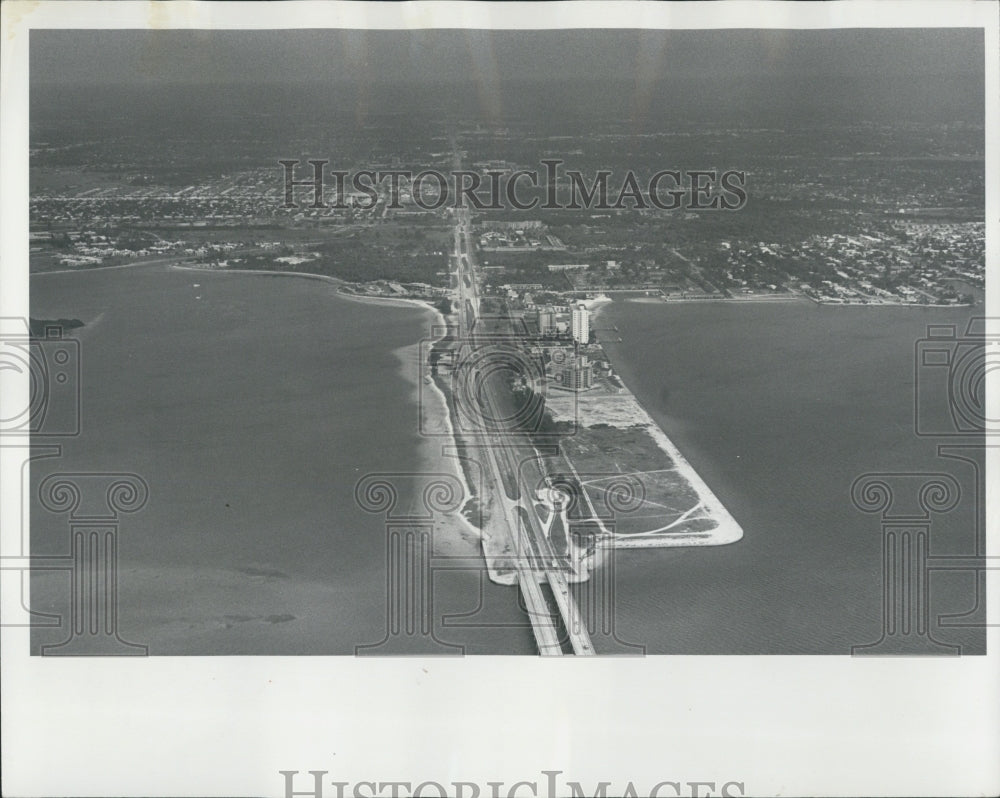 1976 Bridge Sunshine Sky Aerial View - Historic Images