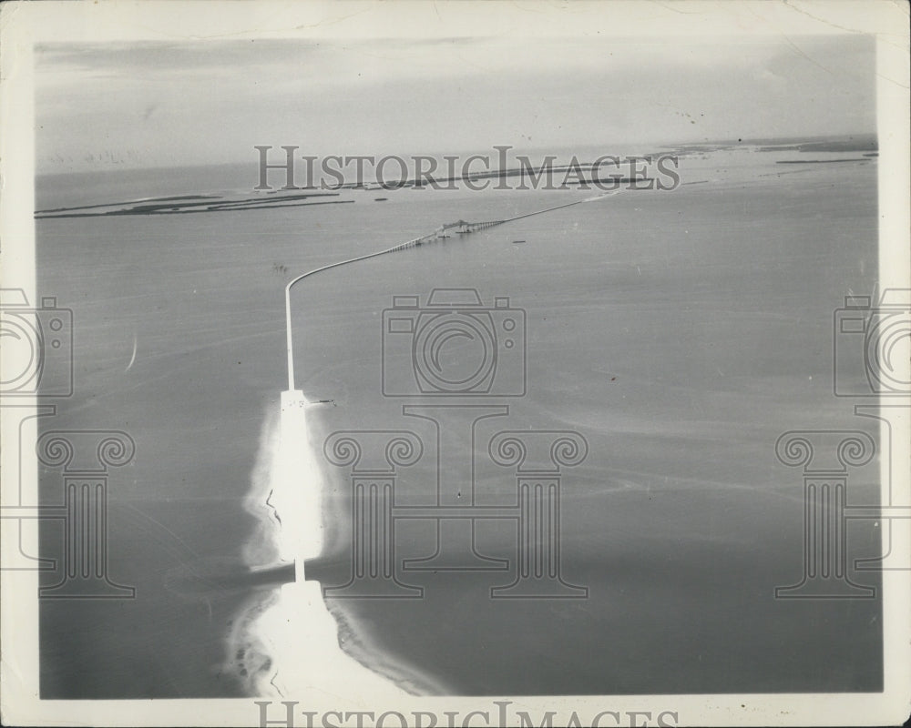 Press Photo Bridge Sunshine Skyway Air View - Historic Images