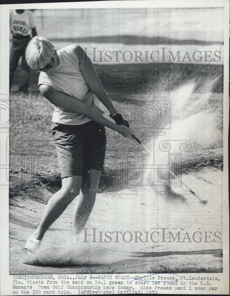 1970 Phyllis Preuss in US Women&#39;s Open Golf Championship - Historic Images