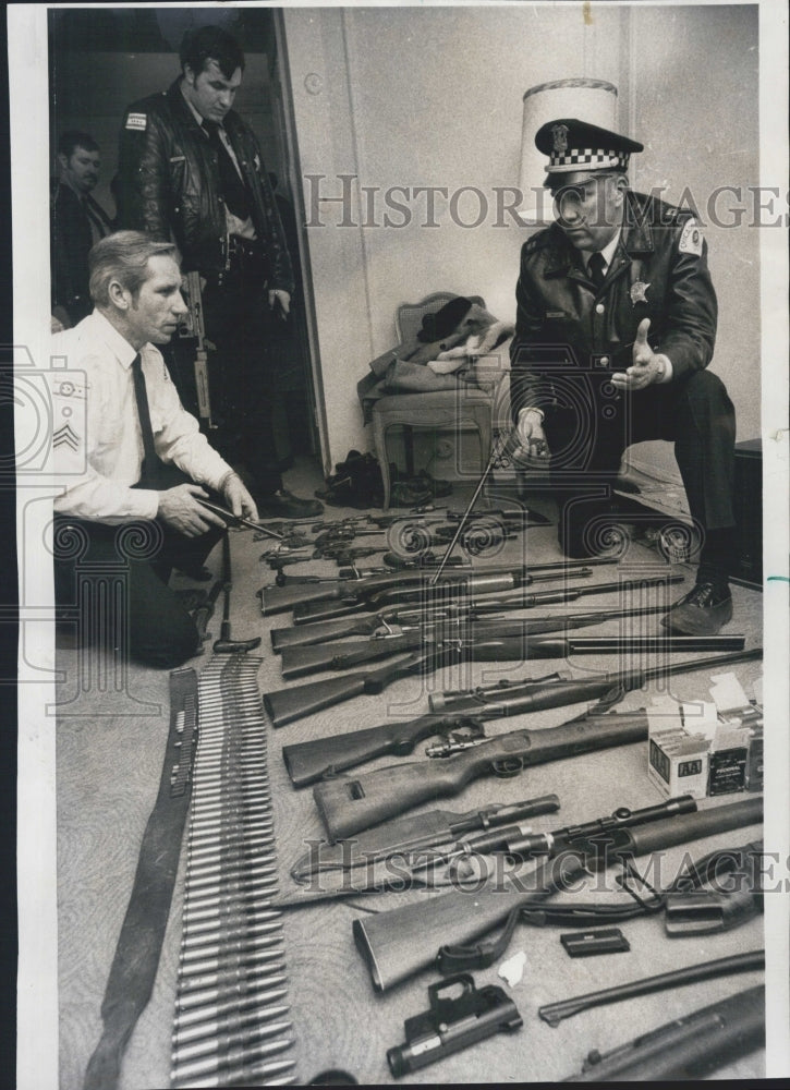 1974 Firearms Confiscated - Historic Images