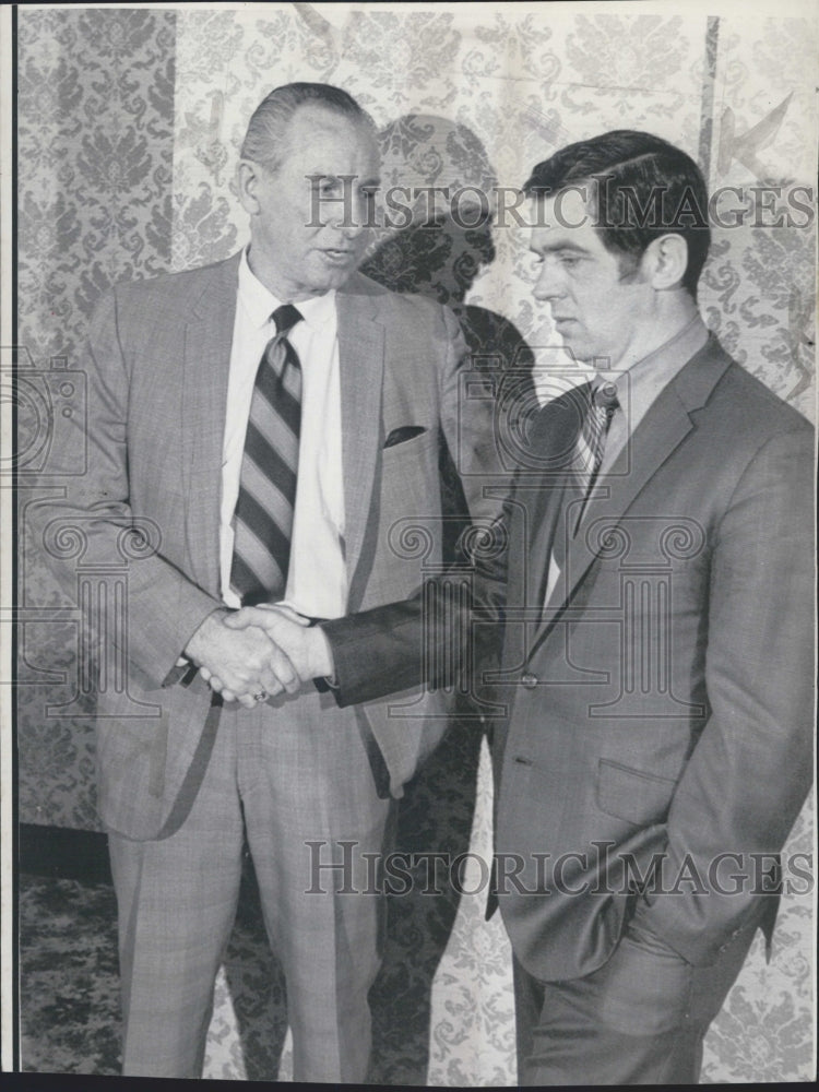 1970 Boston Bruins GM Milt Schmidt and Coach Harry Sinden Hockey - Historic Images