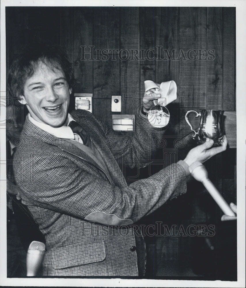 1980 Press Photo Charlestown's Jack O'Callahan at ceremonies at the Parkman. - Historic Images