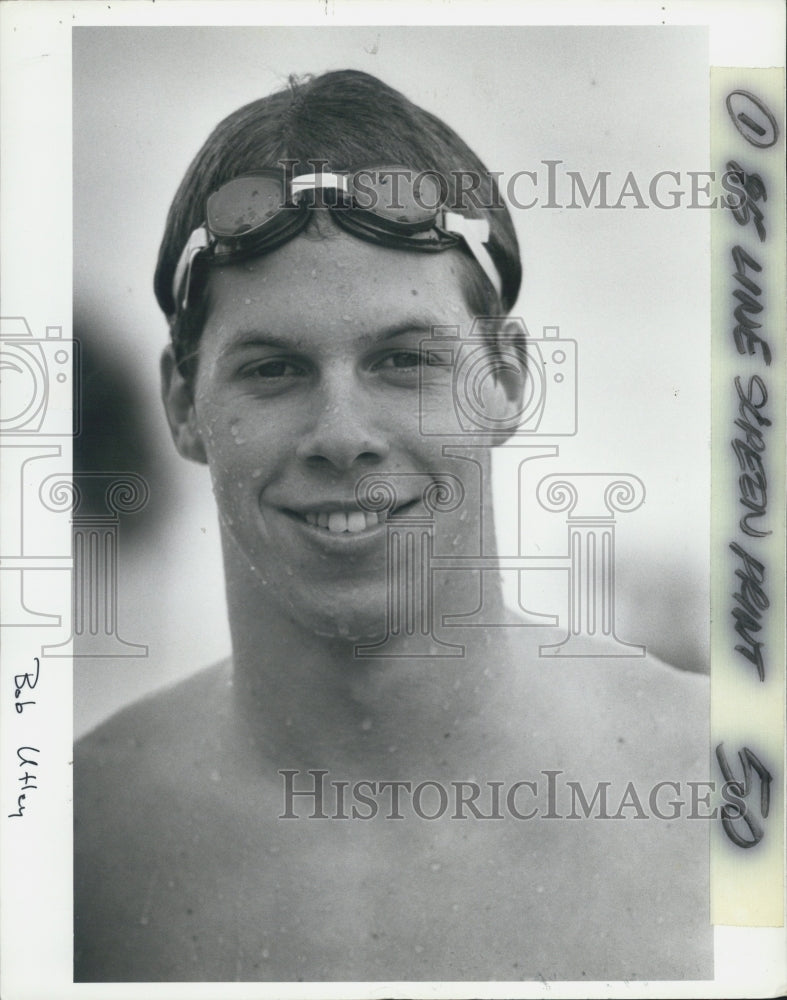 1988 Press Photo Swimming Coach Bob Utley - Historic Images