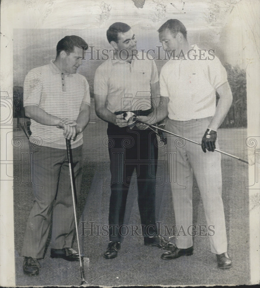 1966 Westfal, Douglas and Nevin attending NHL Player-Guest Golf - Historic Images