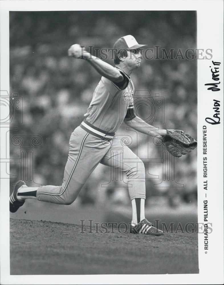1983 Press Photo Randy Moffitt Pitcher Toronto Blue Jays Baseball - Historic Images