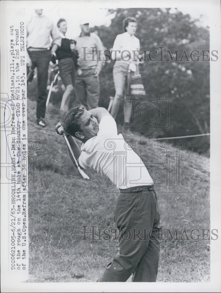 1963 Dean Refram Medinah Il plays 14th Hole country club golf - Historic Images