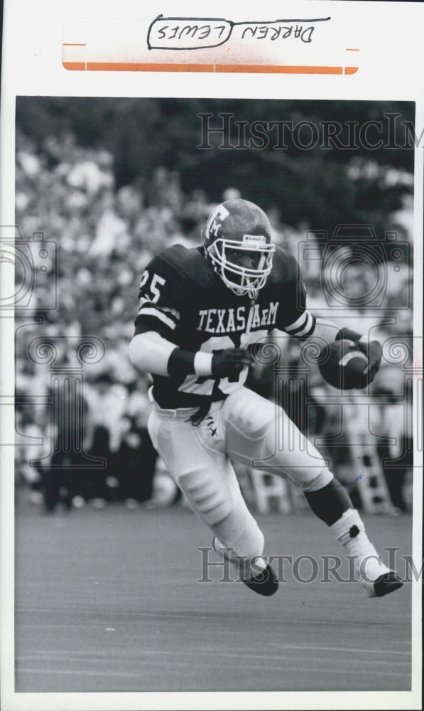 Press Photo Texas A &amp; M Darren Lewis Catches Ball In Mid-Air - Historic Images