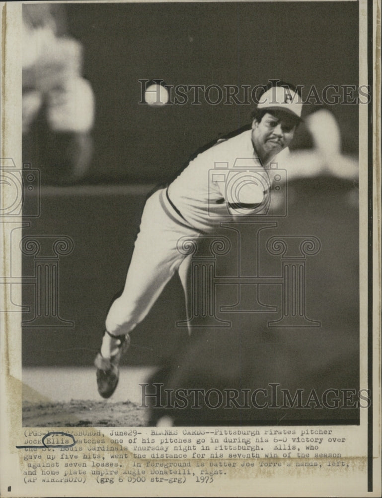 1973 Dock Ellis Pittsburgh Pitcher Pirates - Historic Images