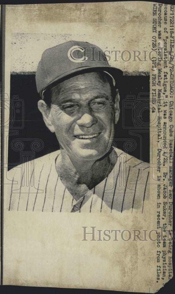 1972 Leo Durocher,Chicago Cubs manager - Historic Images